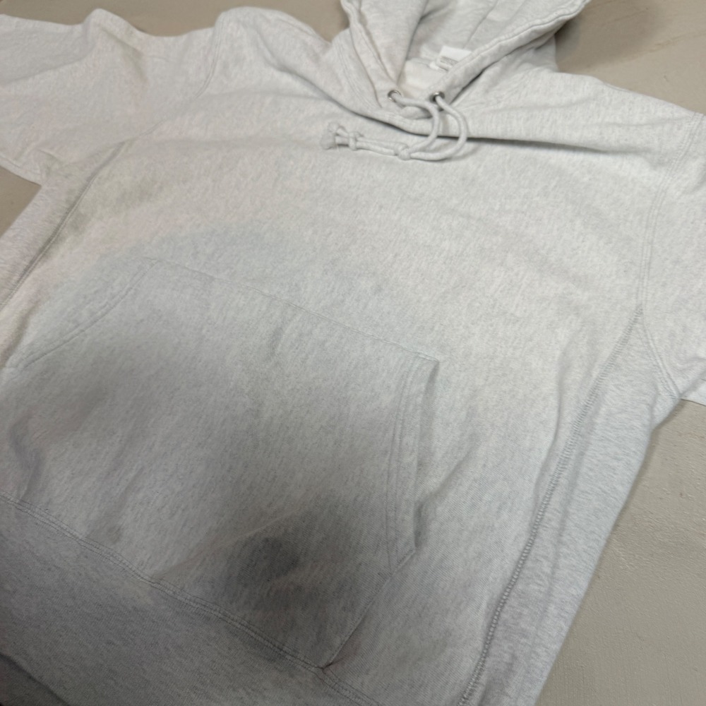 Champion‎ Reverse Weave Hoodie Mens Large Gray Heavyweight Fleece Sweatshirt - Picture 5 of 5